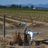 well head in a farmers field on a sunny day