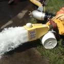 Flushing through fire hydrant