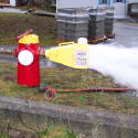Flushing through fire hydrant